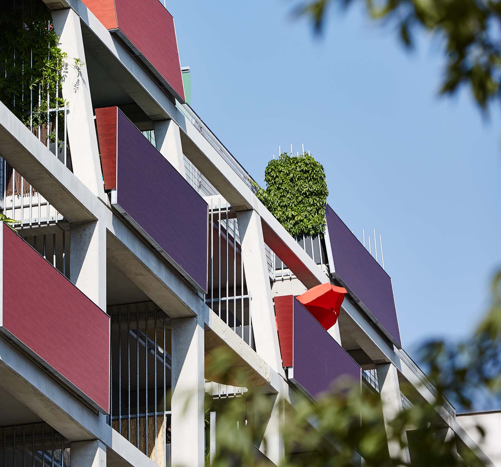 Residential building and balconies in Compact Exterior HPL - Compact Form